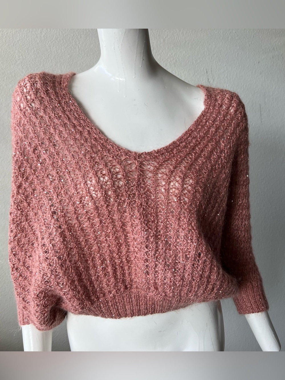 DUSTY ROSE Knit  sweater - BakingPowder- Korean fashion